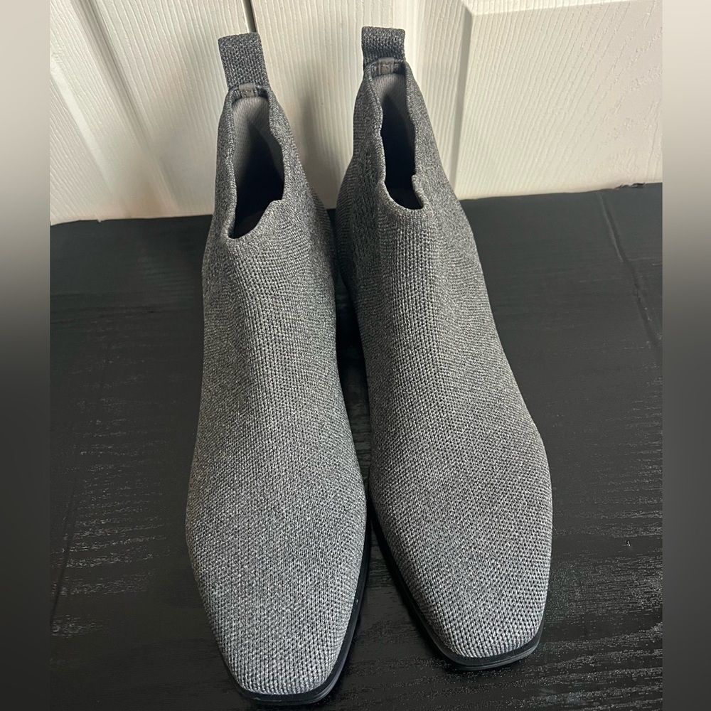 Vivaia Ryan Slip-On Square-Toe Ankle Chelsea Boots US 10 EU 41 Gray Everyday - Picture 2 of 13